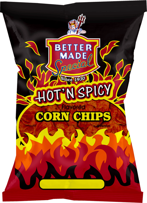 Better Made Hot & Spicy Corn Chips 3.25 oz