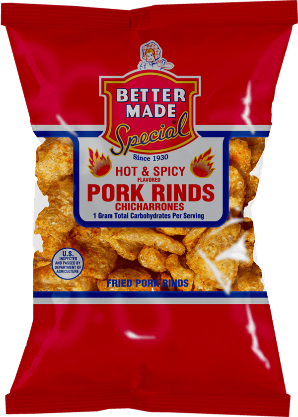 Better Made Hot & Spicy Pork Rinds 2.5 oz