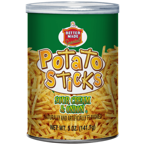 Better Made Sour Cream & Onion Potato Stick 5 Oz Canister