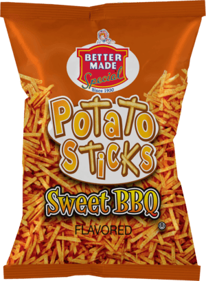 Better Made Sweet BBQ Potato Sticks 3 oz Bags